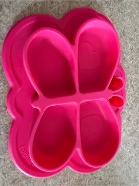 Kushies Silicone Butterfly Snack Tray - Hot Pink